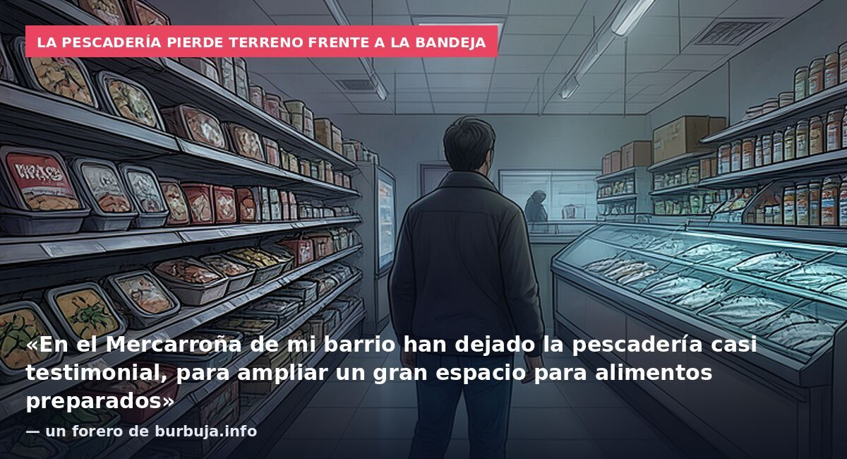 La pescadería pierde terreno frente a la bandeja: «En el Mercarroña de mi barrio han dejado la pescadería casi testimonial, para ampliar un gran espacio para alimentos preparados» — un forero de burbuja.info