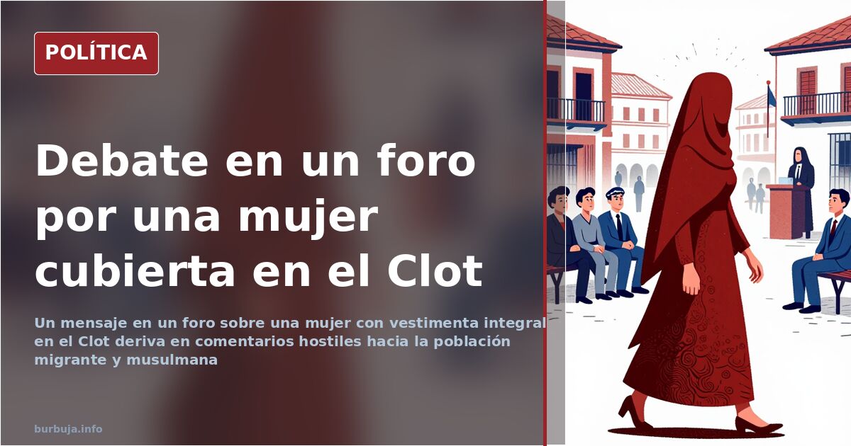Forum debate erupts over woman in full veil in Barcelona's Clot