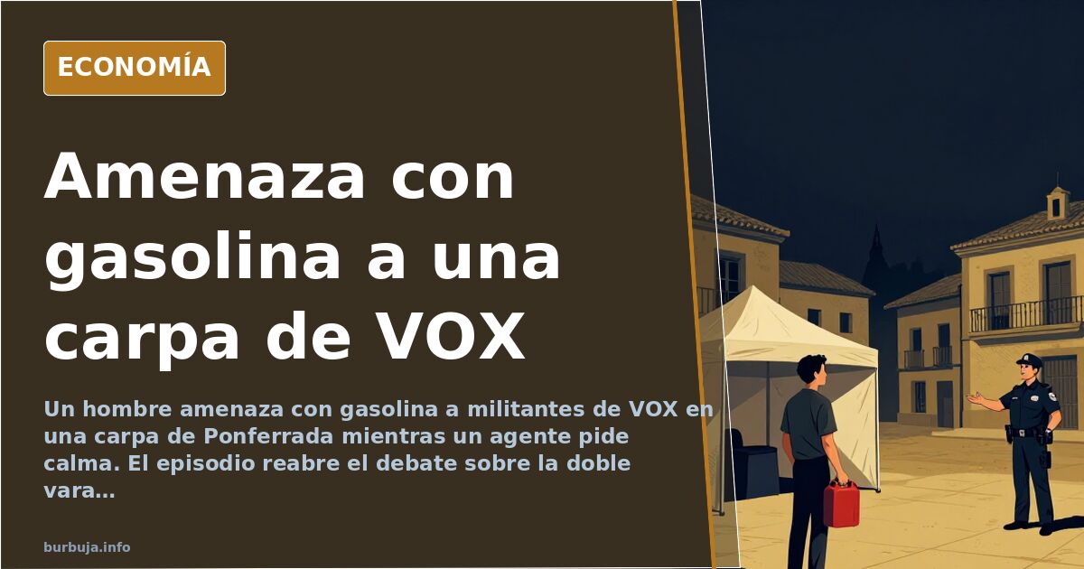 Una carpa de VOX en Ponferrada y la doble vara de medir