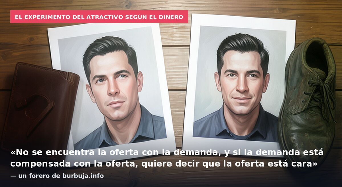 El experimento del atractivo según el dinero: «No se encuentra la oferta con la demanda, y si la demanda está compensada con la oferta, quiere decir que la oferta está cara» — un forero de burbuja.info
