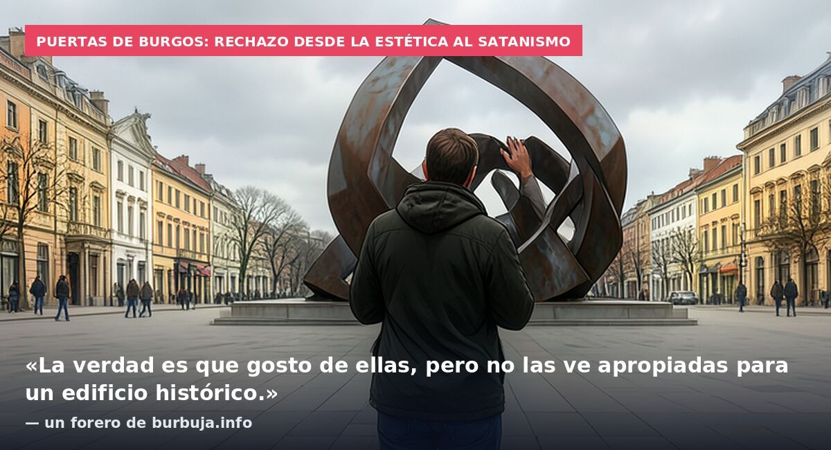Puertas de Burgos: rechazo desde la estética al satanismo: «La verdad es que gosto de ellas, pero no las ve apropiadas para un edificio histórico.» — un forero de burbuja.info