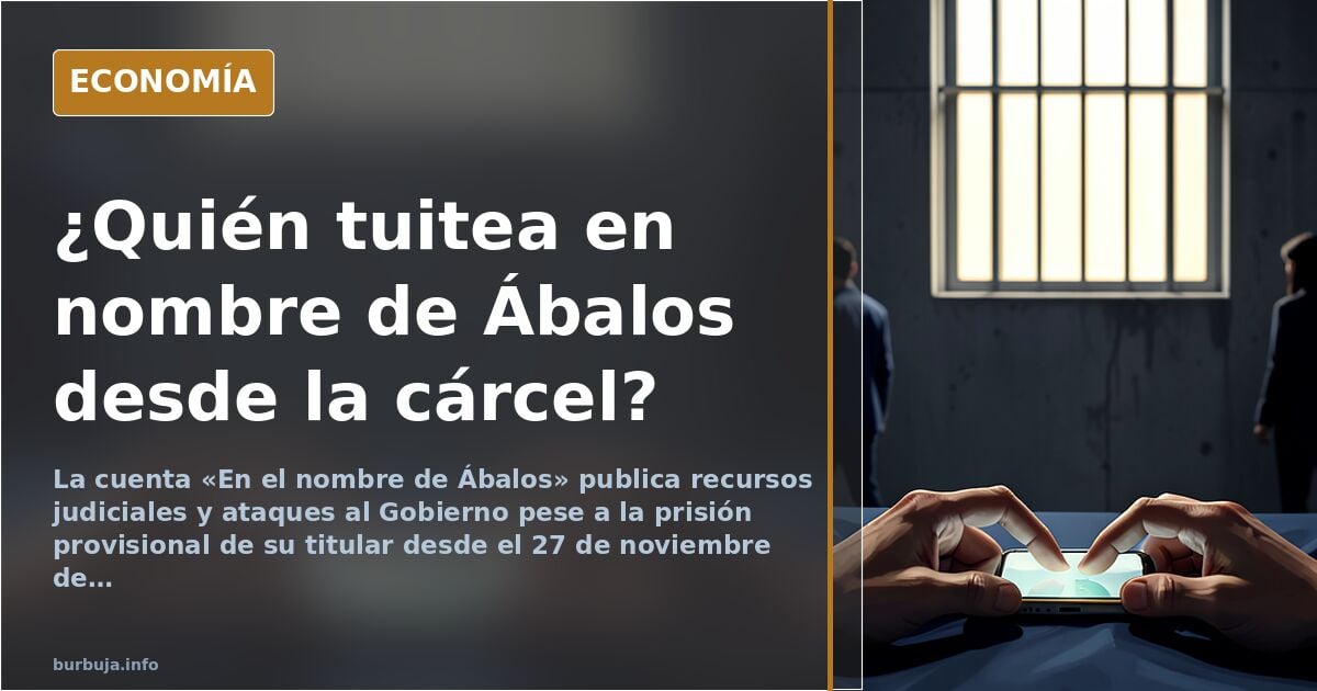 Ilustración editorial de un teléfono móvil iluminado sobre una celda oscura, símbolo de la cuenta En el nombre de Ábalos