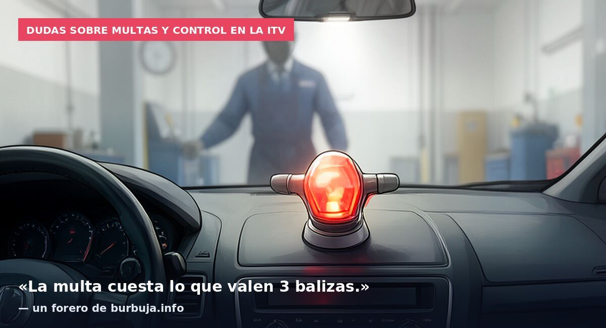 Dudas sobre multas y control en la ITV: «La multa cuesta lo que valen 3 balizas.» — un forero de burbuja.info