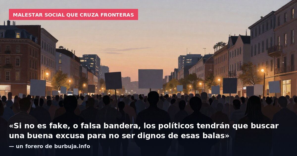Malestar social que cruza fronteras: «Si no es fake, o falsa bandera, los políticos tendrán que buscar una buena excusa para no ser dignos de esas balas» — un forero de burbuja.info