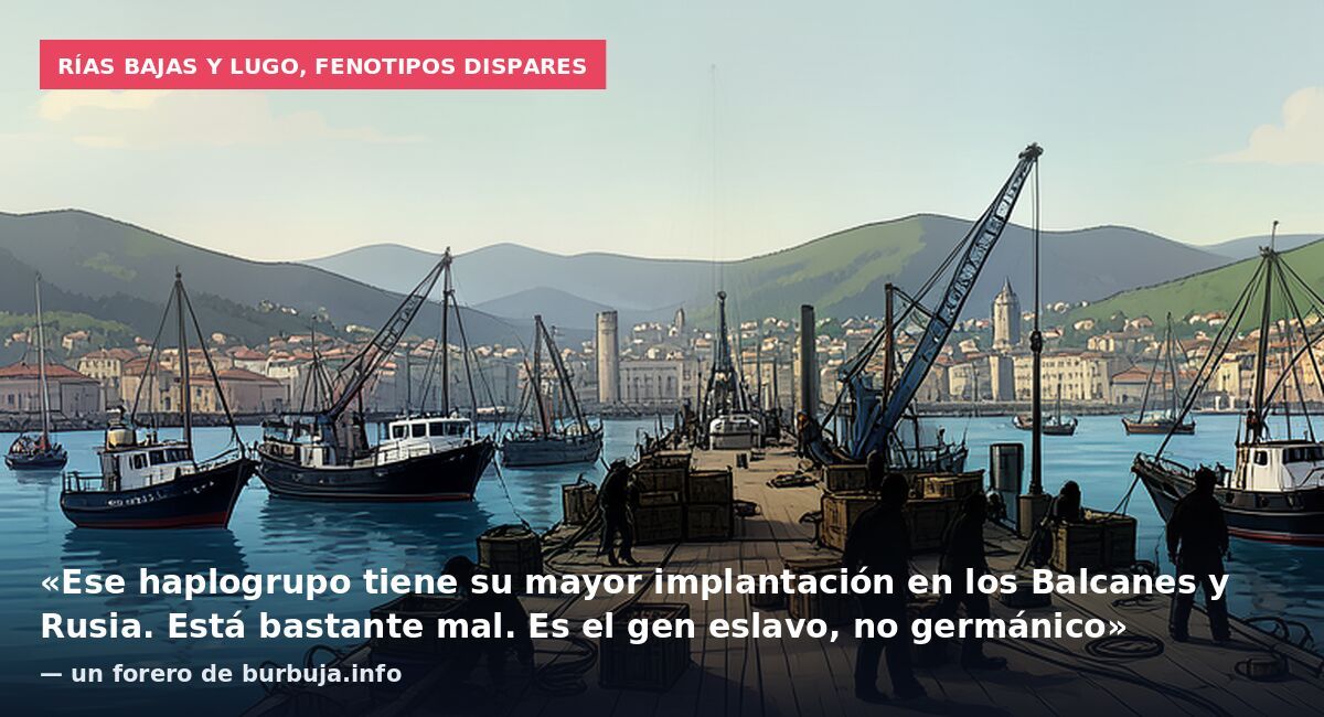 Rías Bajas y Lugo, fenotipos dispares: «Ese haplogrupo tiene su mayor implantación en los Balcanes y Rusia. Está bastante mal. Es el gen eslavo, no germánico» — un forero de burbuja.info