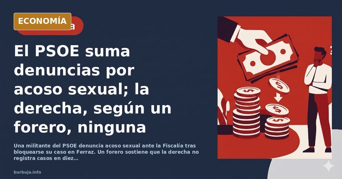 Ilustración editorial de un pasillo institucional con expedientes apilados y una figura femenina caminando hacia la salida