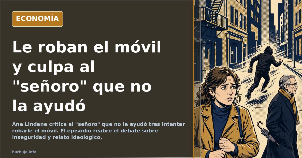 Ane Lindane critica al "señoro" que no la ayudó al robarle el móvil