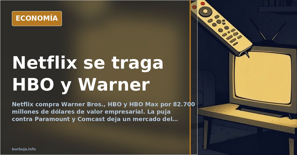 Netflix compra Warner y HBO por 82.700 millones