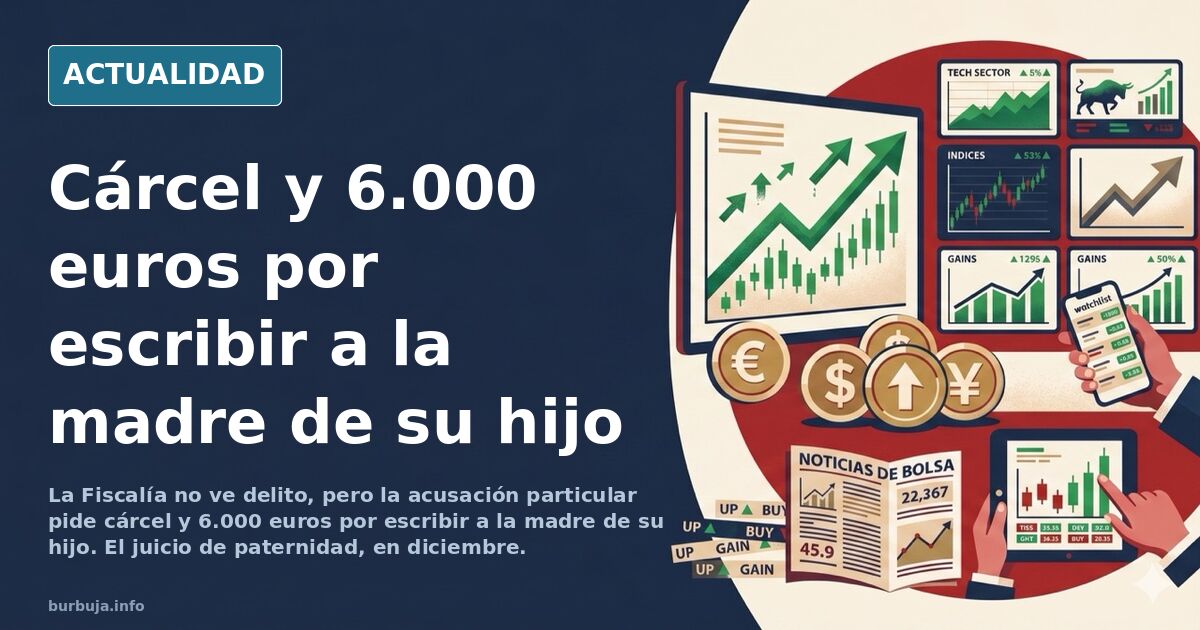 Ilustración editorial de un pasillo judicial con documentos y una fianza de 1.000 euros sobre una mesa