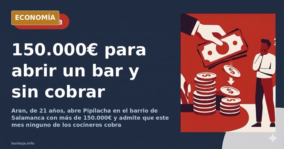 Interior de un bar-restaurante moderno en el barrio de Salamanca con barra nueva y cocina profesional