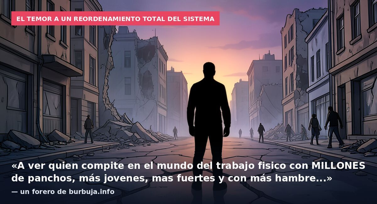 El temor a un reordenamiento total del sistema: «A ver quien compite en el mundo del trabajo fisico con MILLONES de panchos, más jovenes, mas fuertes y con más hambre...» — un forero de burbuja.info