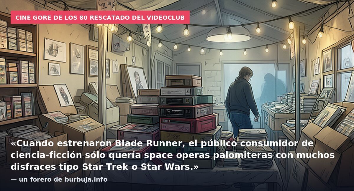 Cine gore de los 80 rescatado del videoclub: «Cuando estrenaron Blade Runner, el público consumidor de ciencia-ficción sólo quería space operas palomiteras con muchos disfraces tipo Star Trek o Star Wars.» — un forero de burbuja.info