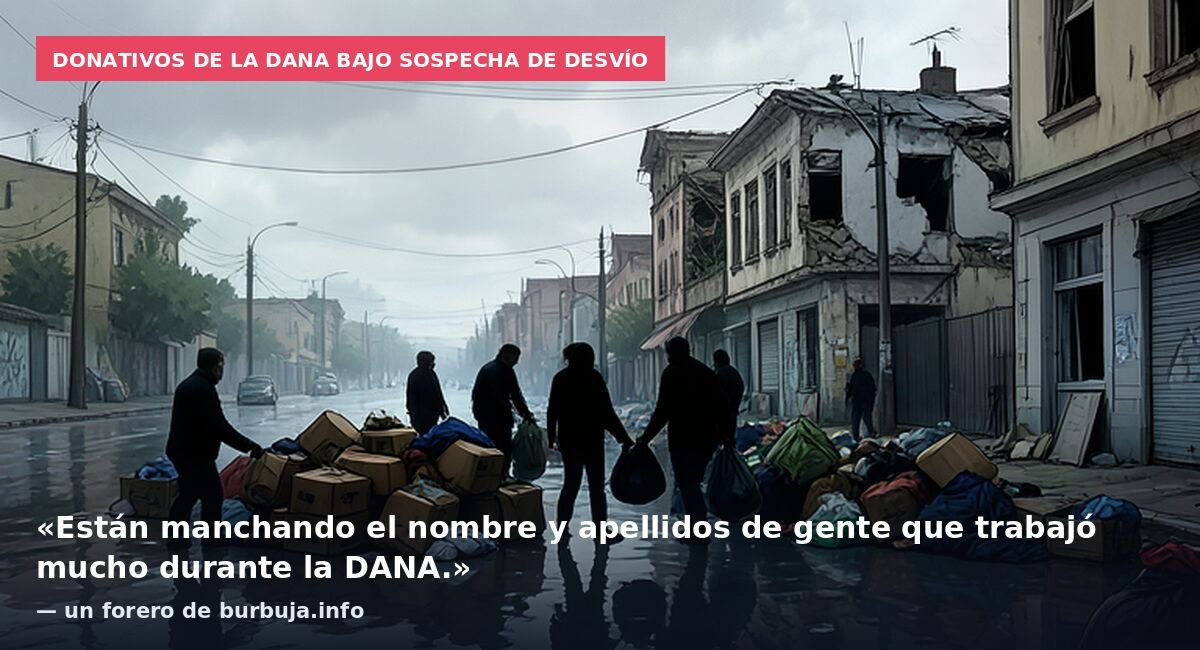 Donativos de la DANA bajo sospecha de desvío: «Están manchando el nombre y apellidos de gente que trabajó mucho durante la DANA.» — un forero de burbuja.info