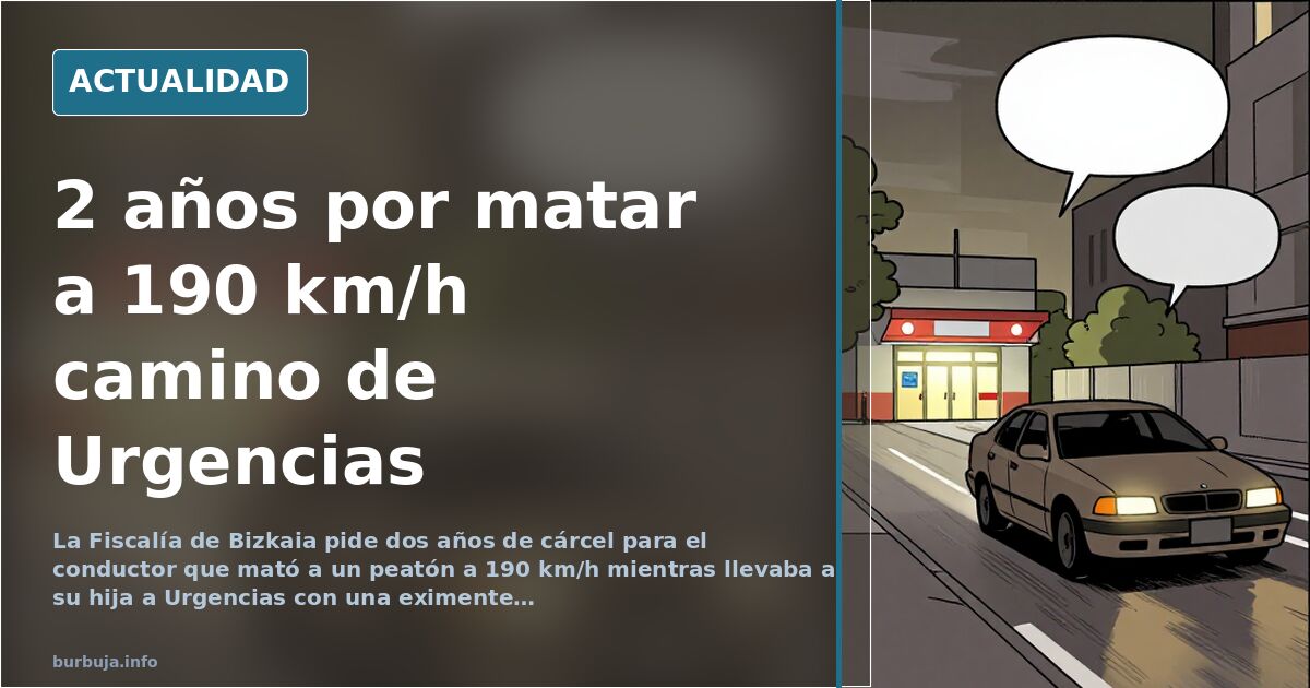 La fiscal pide 2 años al conductor que mató a un peatón a 190 km/h