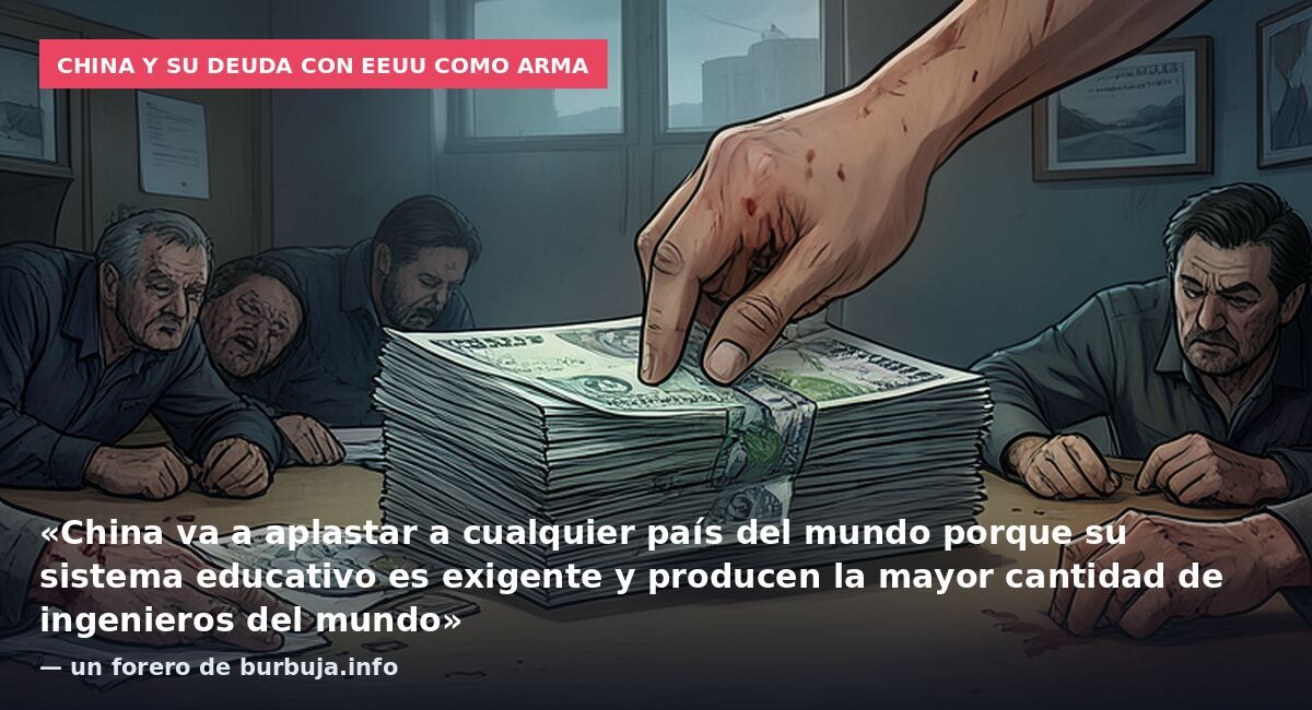 China y su deuda con EEUU como arma: «China va a aplastar a cualquier país del mundo porque su sistema educativo es exigente y producen la mayor cantidad de ingenieros del mundo» — un forero de burbuja.info