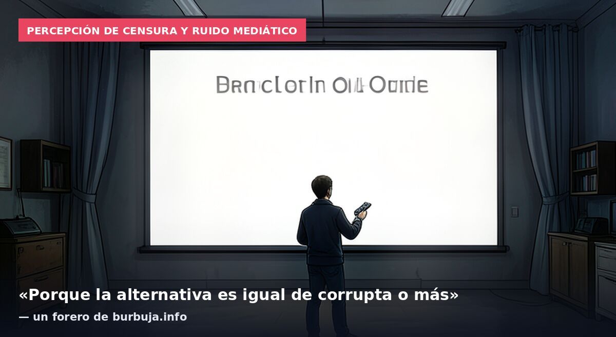 Percepción de censura y ruido mediático: «Porque la alternativa es igual de corrupta o más» — un forero de burbuja.info