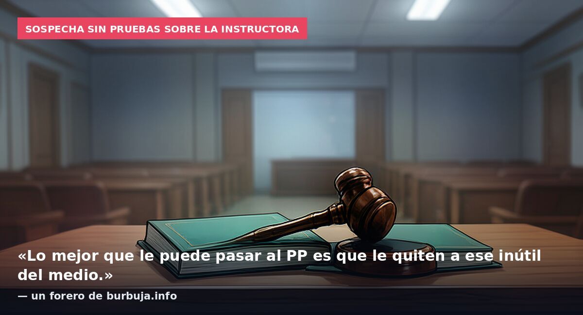 Sospecha sin pruebas sobre la instructora: «Lo mejor que le puede pasar al PP es que le quiten a ese inútil del medio.» — un forero de burbuja.info
