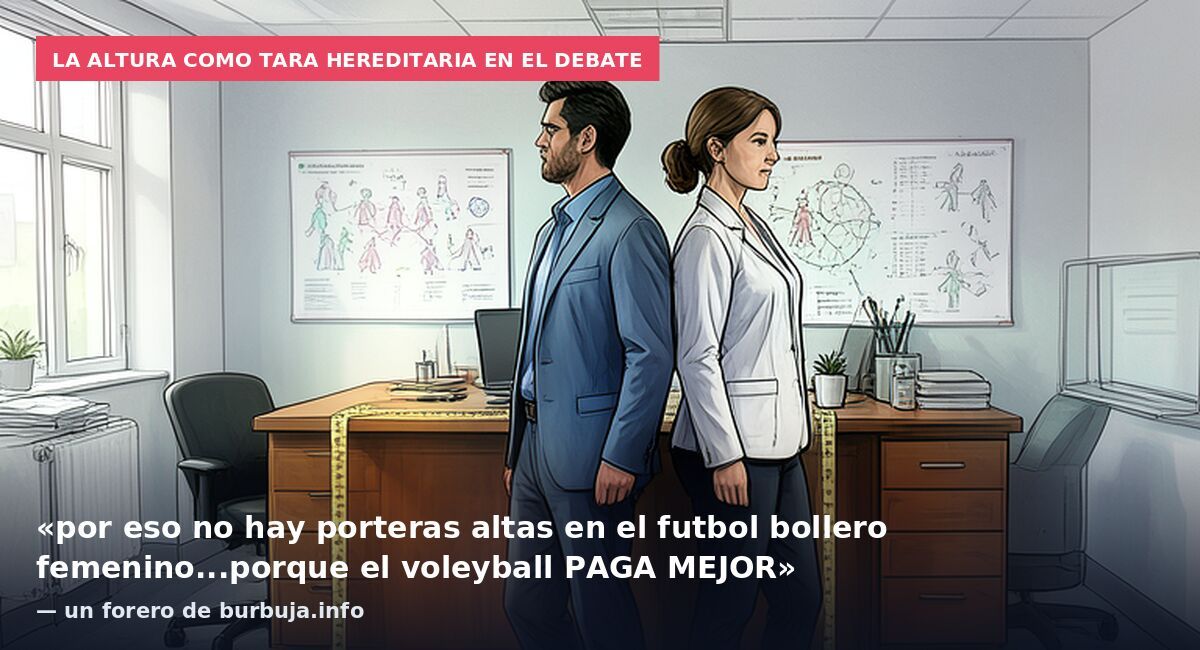 La altura como tara hereditaria en el debate: «por eso no hay porteras altas en el futbol bollero femenino...porque el voleyball PAGA MEJOR» — un forero de burbuja.info
