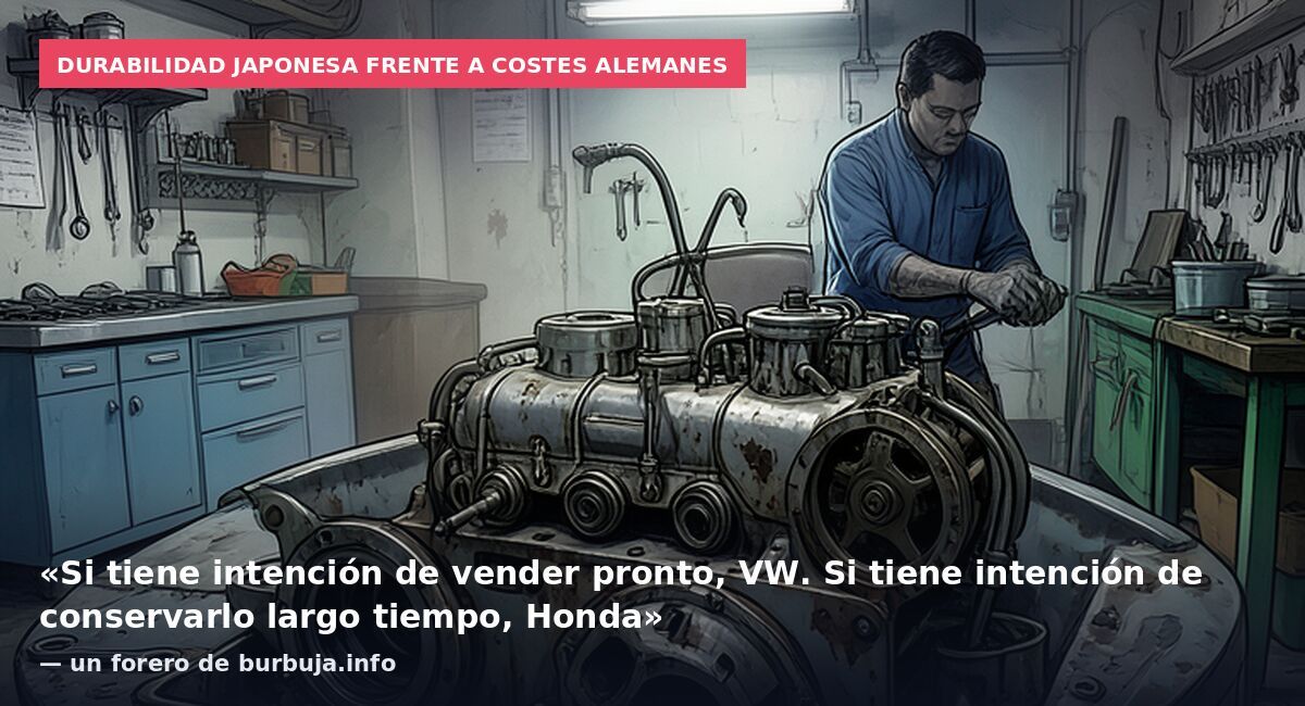 Durabilidad japonesa frente a costes alemanes: «Si tiene intención de vender pronto, VW. Si tiene intención de conservarlo largo tiempo, Honda» — un forero de burbuja.info