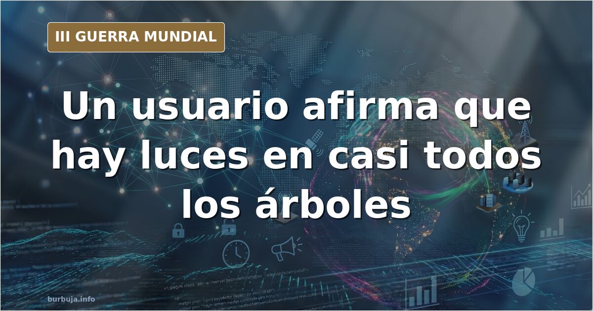 Árboles con luces navideñas en una avenida