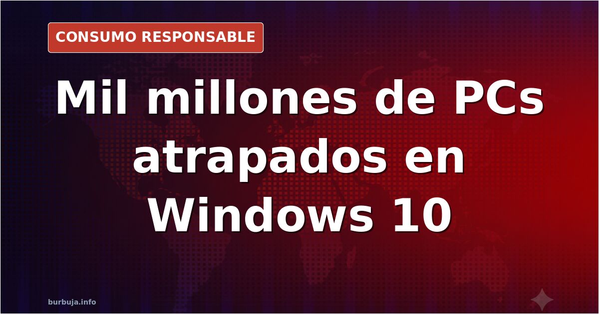 Ordenador de sobremesa con Windows 10 mostrando el aviso de fin de soporte y actualización a Windows 11