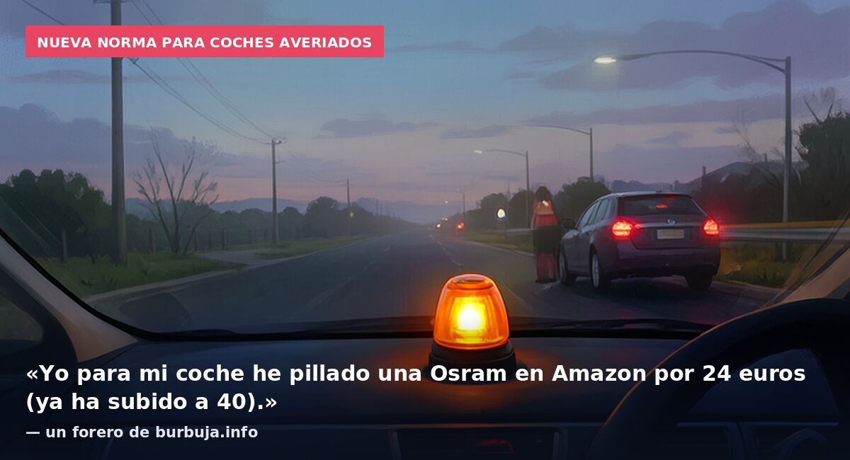 Nueva norma para coches averiados: «Yo para mi coche he pillado una Osram en Amazon por 24 euros (ya ha subido a 40).» — un forero de burbuja.info