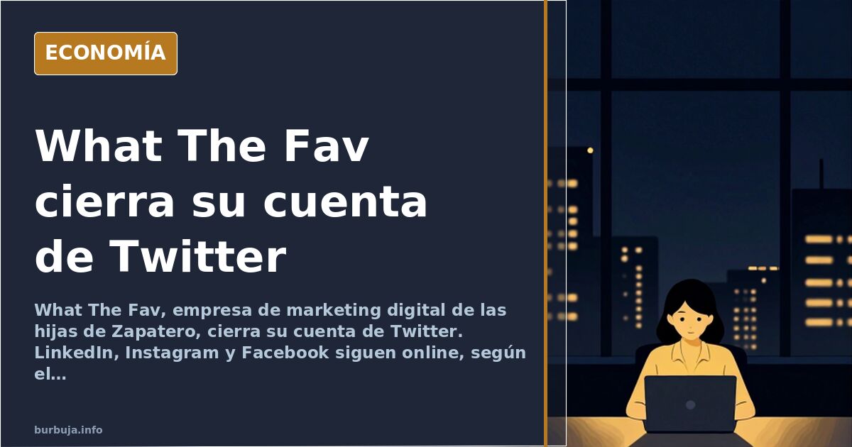 Ilustración editorial de una empresa digital difuminándose en redes sociales mientras un expediente judicial permanece abiert