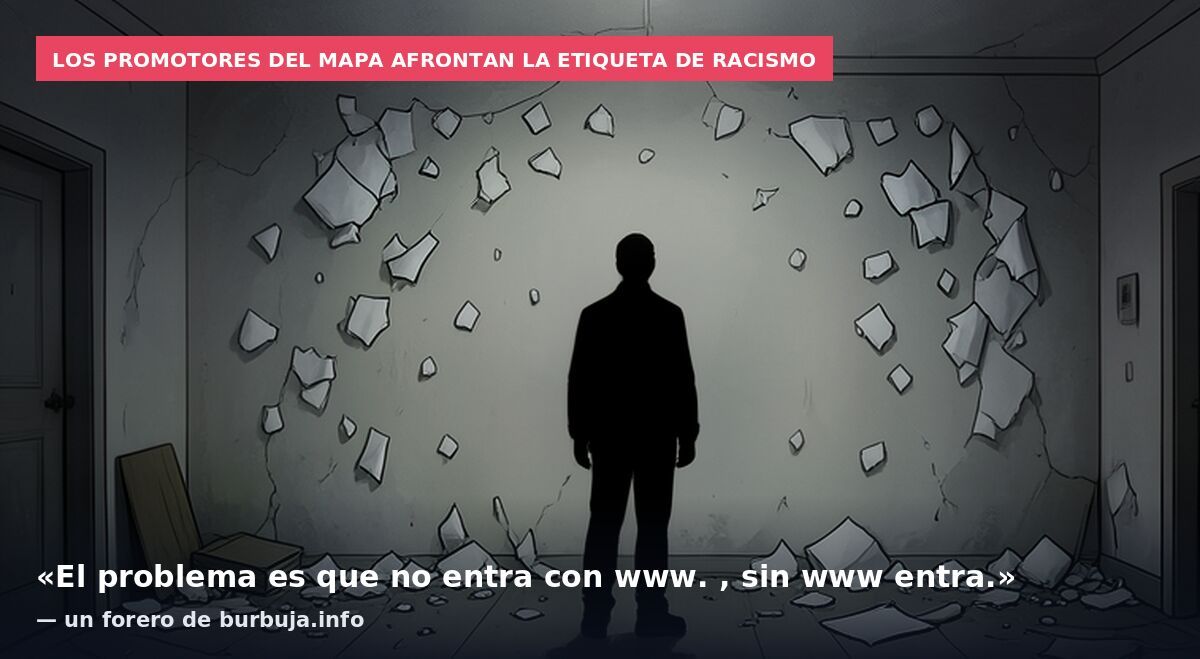 Los promotores del mapa afrontan la etiqueta de racismo: «El problema es que no entra con www. , sin www entra.» — un forero de burbuja.info