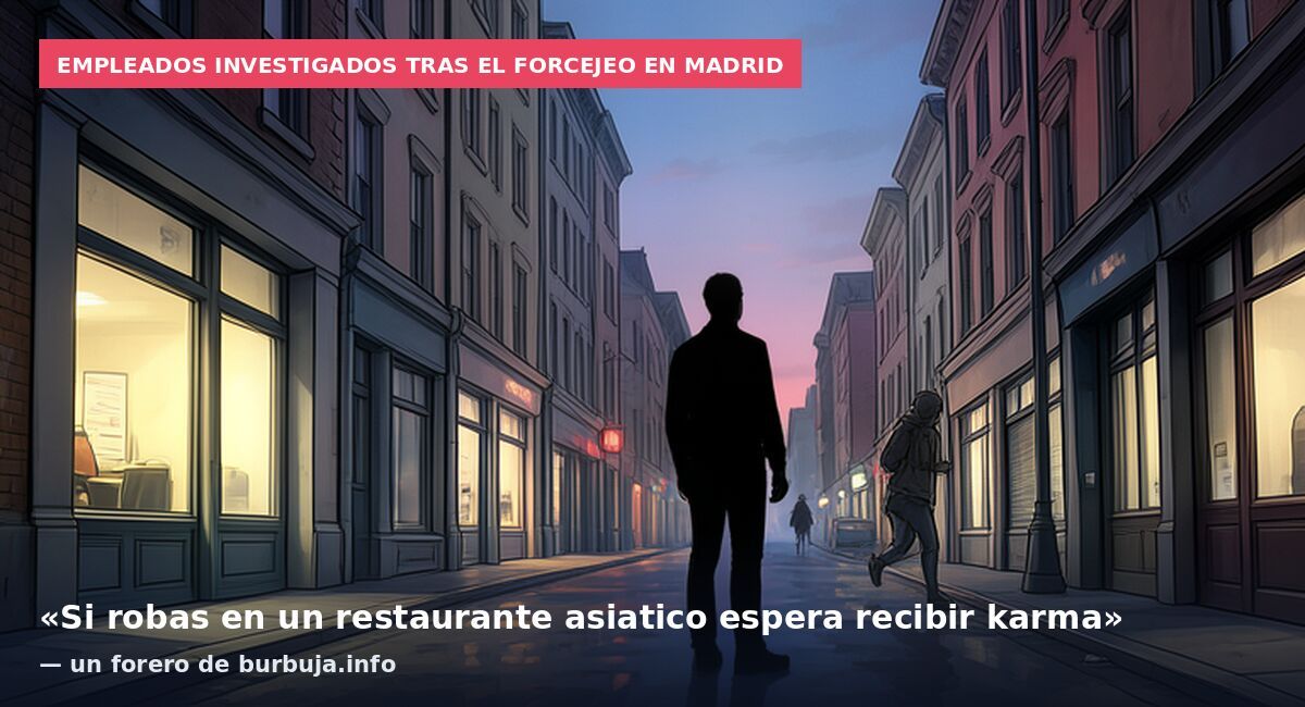 Empleados investigados tras el forcejeo en Madrid: «Si robas en un restaurante asiatico espera recibir karma» — un forero de burbuja.info