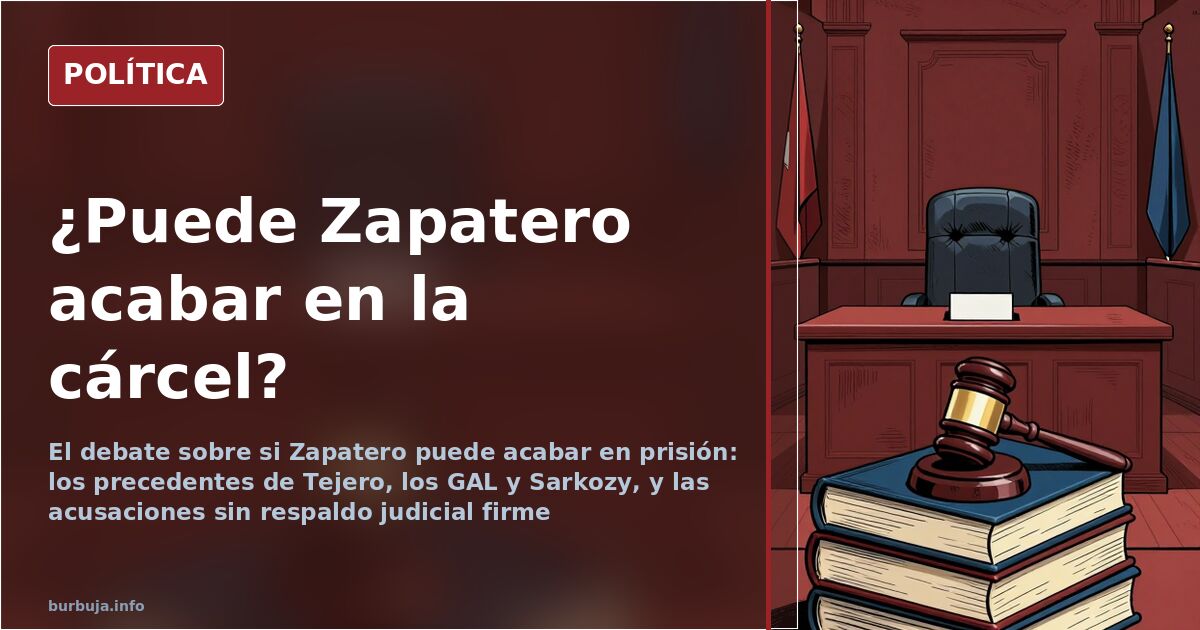 Ilustración editorial de un expresidente español ante un banquillo simbólico con banderas y escaños de fondo