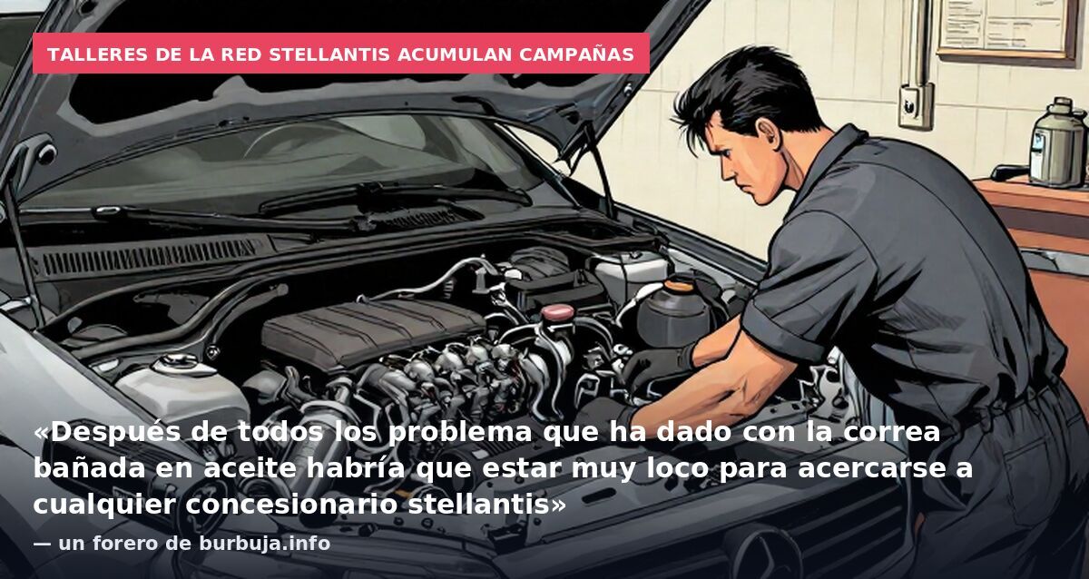 Talleres de la red Stellantis acumulan campañas: «Después de todos los problema que ha dado con la correa bañada en aceite habría que estar muy loco para acercarse a cualquier concesionario stellantis» — un forero de burbuja.info