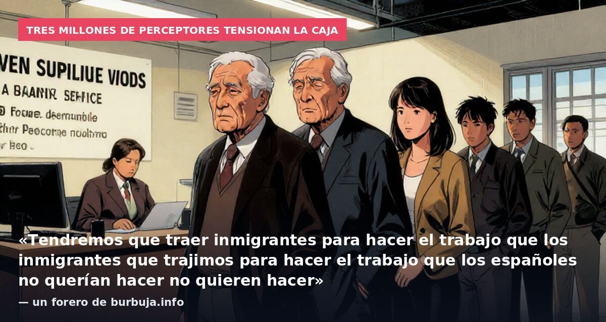 Tres millones de perceptores tensionan la caja: «Tendremos que traer inmigrantes para hacer el trabajo que los inmigrantes que trajimos para hacer el trabajo que los españoles no querían hacer no quieren hacer» — un forero de burbuja.info