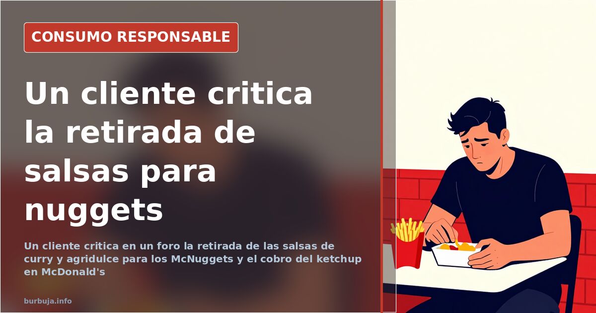 Un cliente critica la retirada de salsas para nuggets de McDonald's