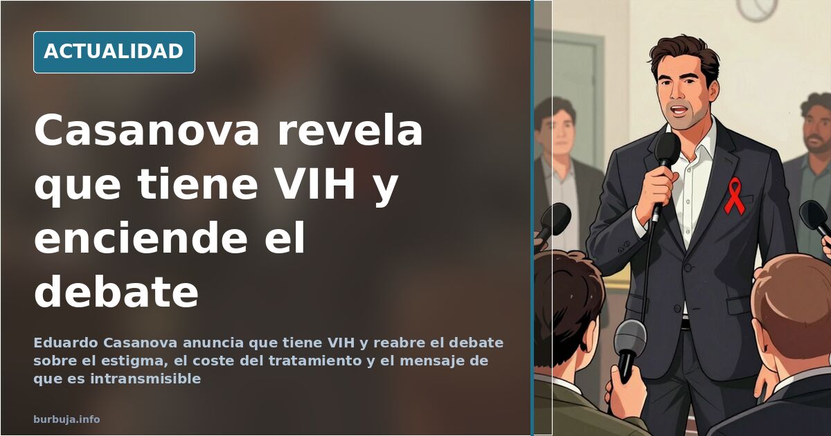 Eduardo Casanova anuncia que tiene VIH y desata la polémica