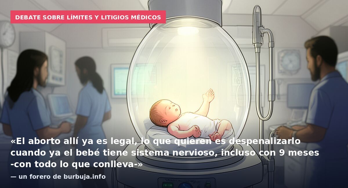 Debate sobre límites y litigios médicos: «El aborto allí ya es legal, lo que quieren es despenalizarlo cuando ya el bebé tiene sistema nervioso, incluso con 9 meses -con todo lo que conlleva-» — un forero de burbuja.info