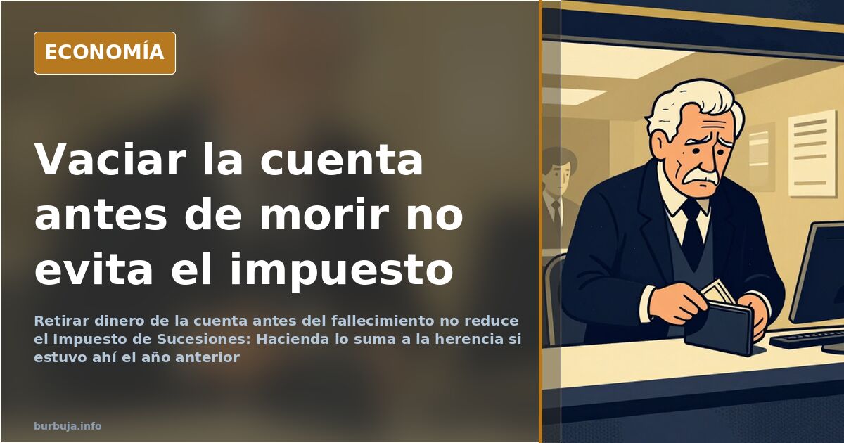 Hacienda suma a la herencia el dinero retirado el año anterior