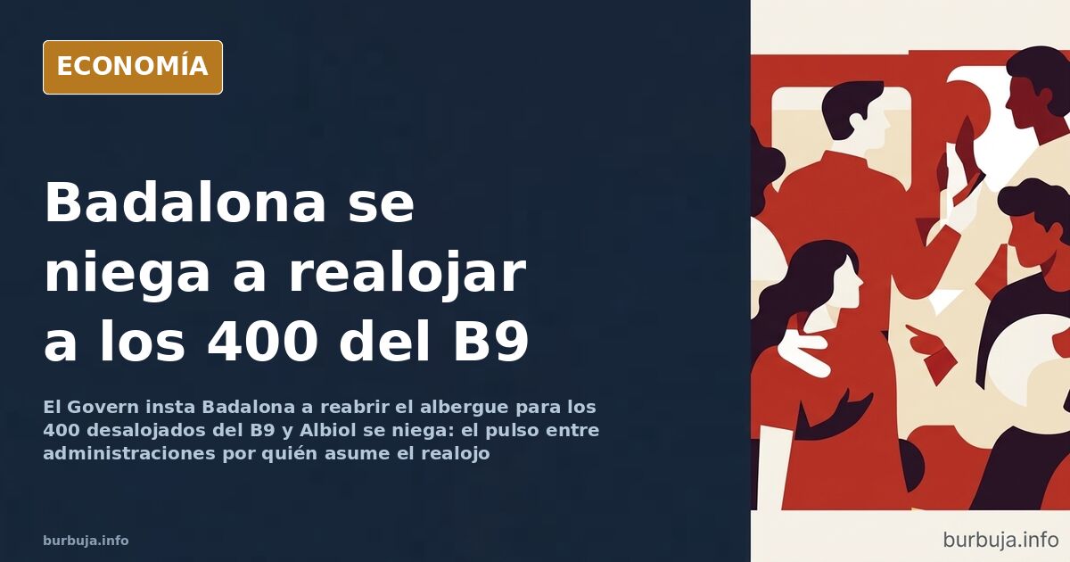 El Govern insta Badalona a realojar a 400 desalojados y Albiol se niega