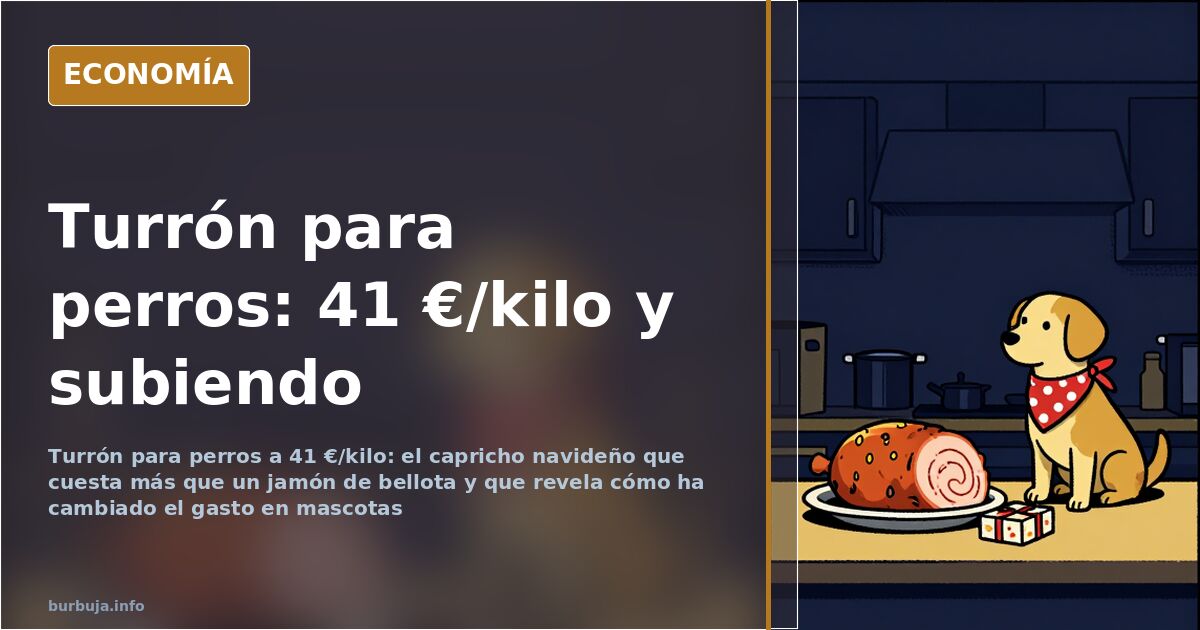 Turrón para perros a 41 €/kilo: el nuevo filón navideño