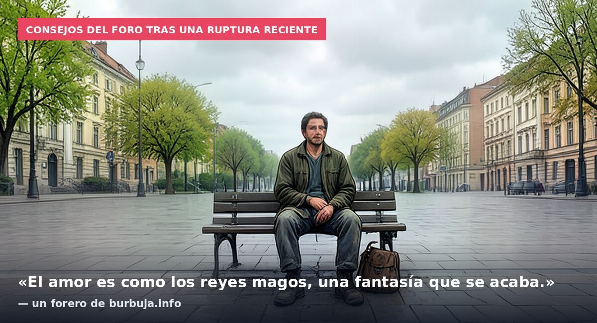Consejos del foro tras una ruptura reciente: «El amor es como los reyes magos, una fantasía que se acaba.» — un forero de burbuja.info