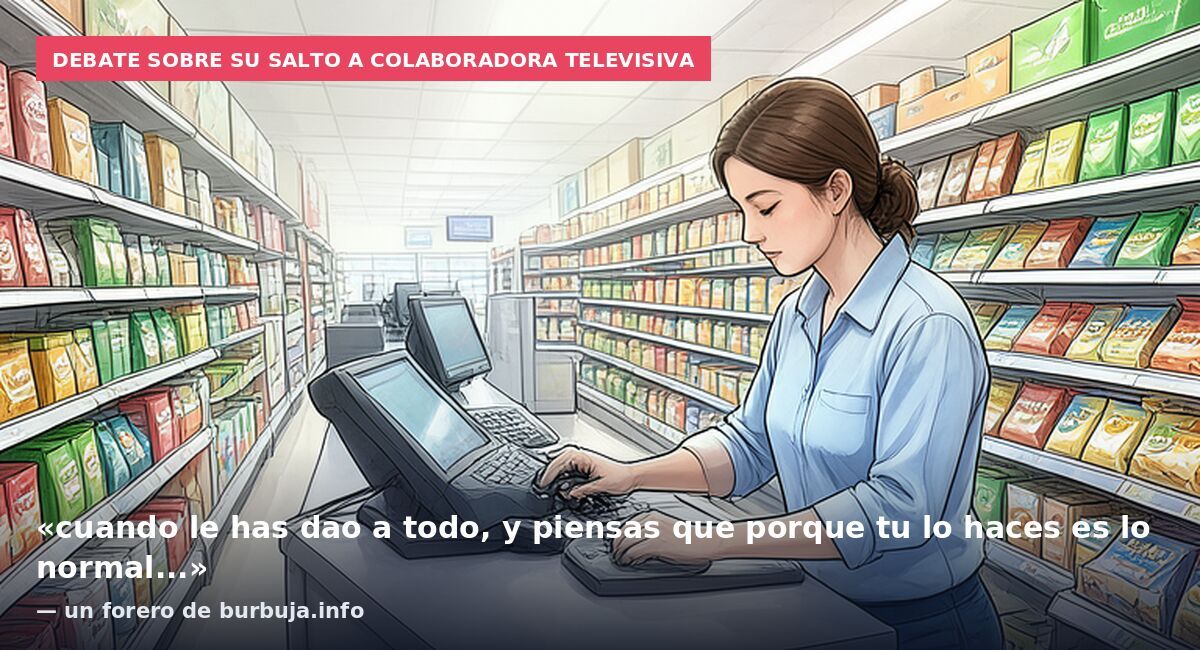 Debate sobre su salto a colaboradora televisiva: «cuando le has dao a todo, y piensas que porque tu lo haces es lo normal...» — un forero de burbuja.info