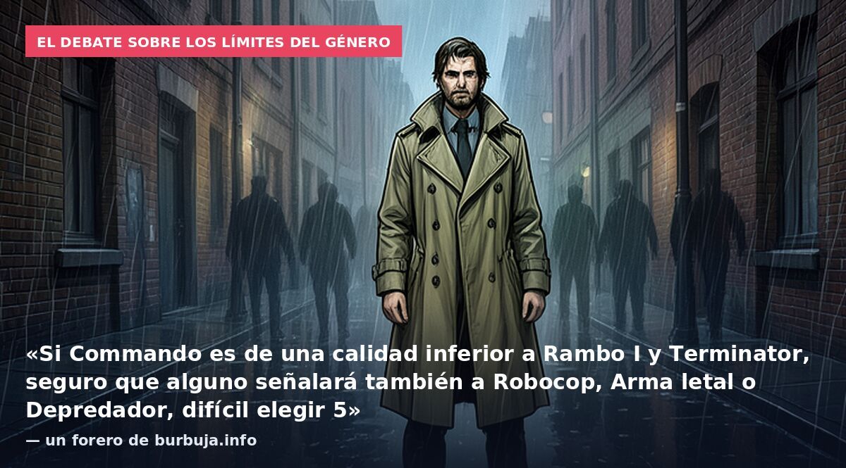 El debate sobre los límites del género: «Si Commando es de una calidad inferior a Rambo I y Terminator, seguro que alguno señalará también a Robocop, Arma letal o Depredador, difícil elegir 5» — un forero de burbuja.info