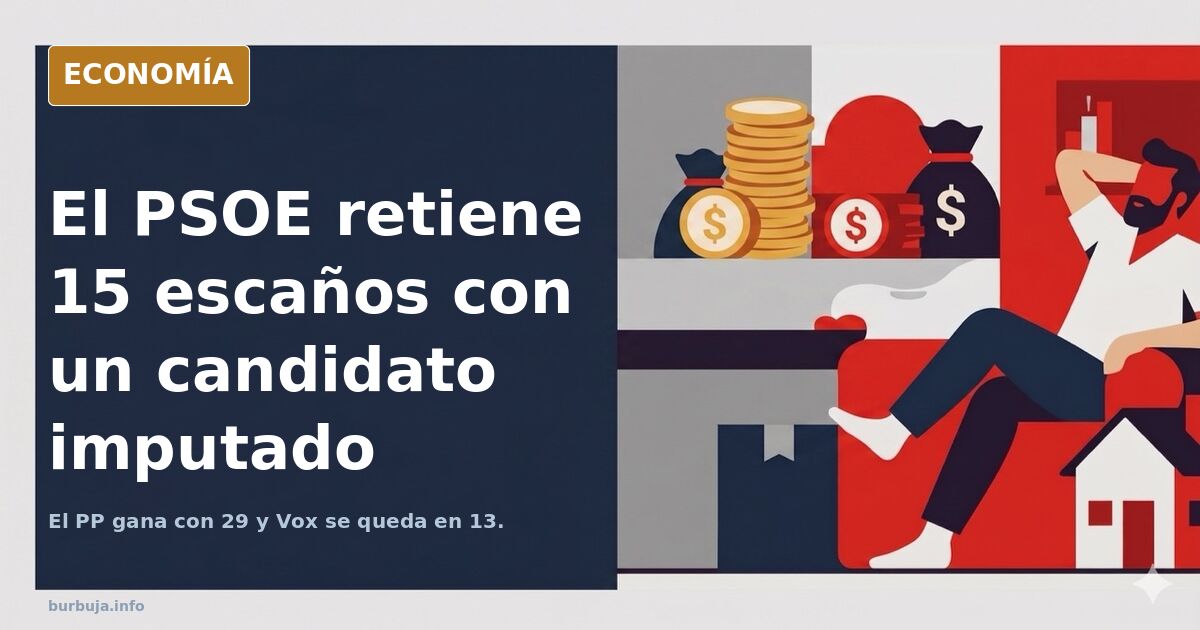 Gráfico de barras con escaños de PP, PSOE, Vox y Podemos en las elecciones extremeñas