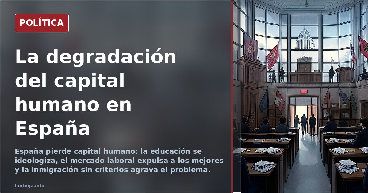 El capital humano español se degrada: menos formación y más paro