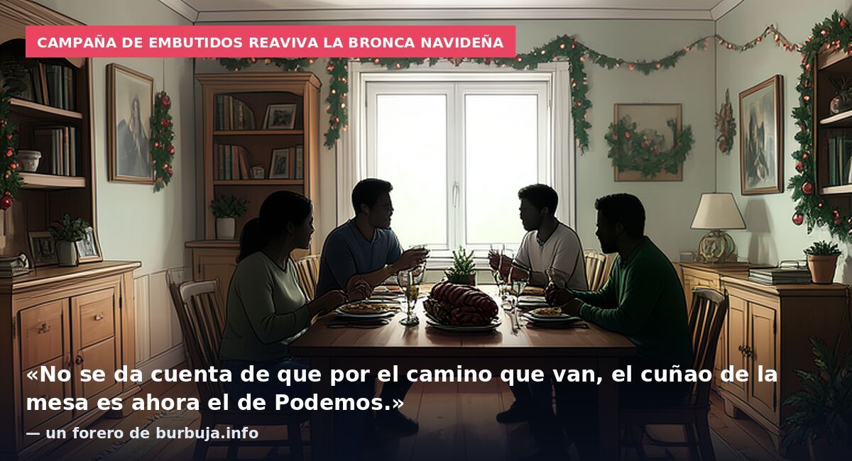 Campaña de embutidos reaviva la bronca navideña: «No se da cuenta de que por el camino que van, el cuñao de la mesa es ahora el de Podemos.» — un forero de burbuja.info