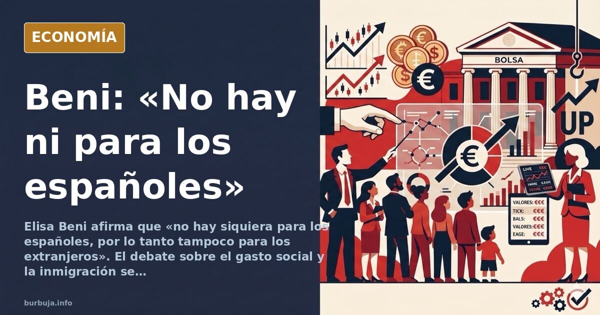 Elisa Beni: «No hay ni para los españoles»