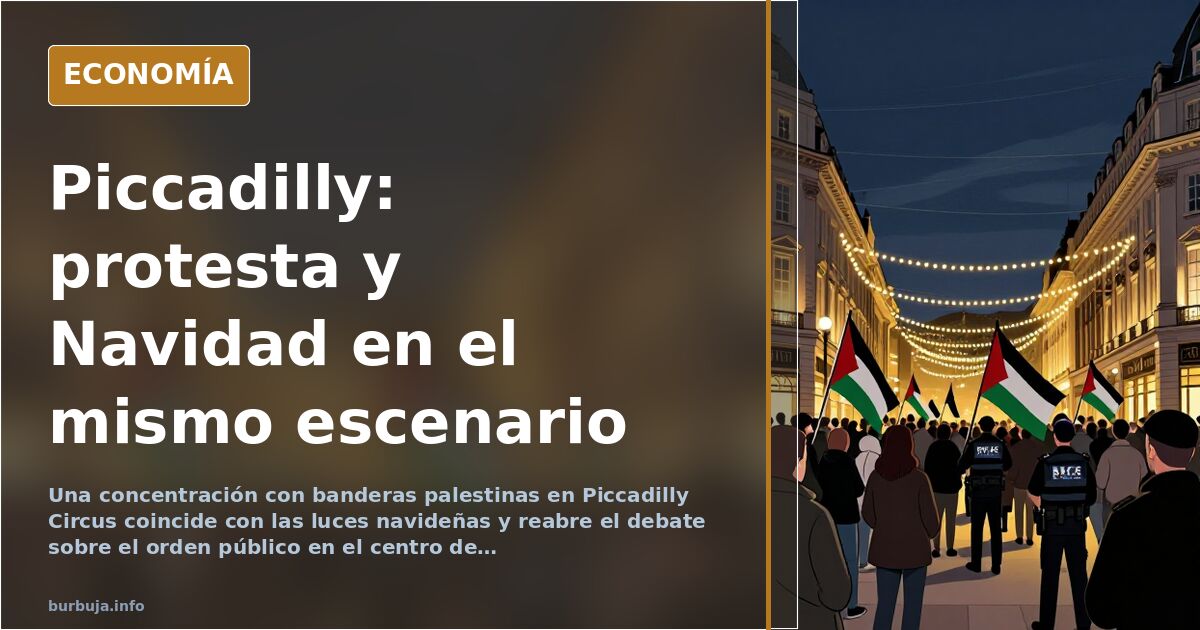 Pro-Palestine Protest Clashes with London Christmas Lights