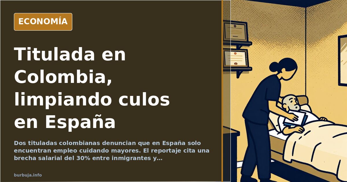 Titulados migrantes atrapados en el cuidado de mayores