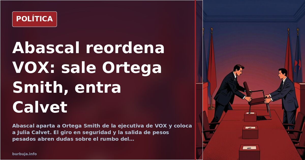 Abascal aparta a Ortega Smith y coloca a Julia Calvet en VOX