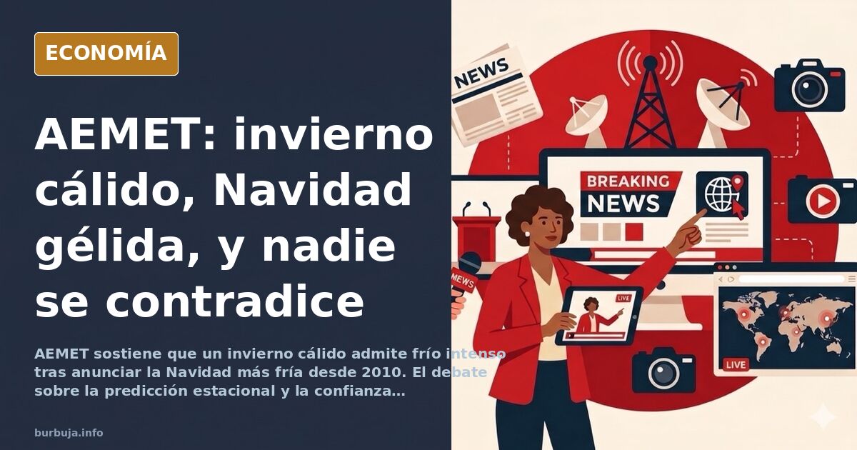 AEMET defiende su previsión de invierno cálido tras el frío de Navidad