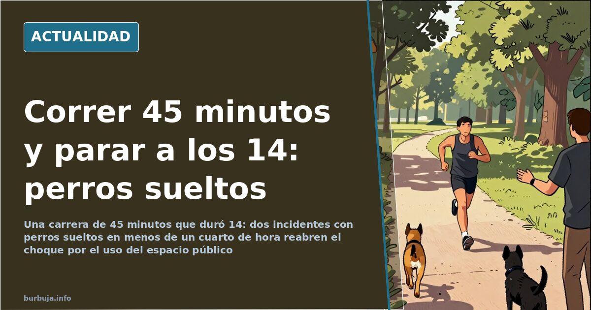 Perros sueltos y deporte al aire libre: la convivencia que se rompe